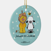 Lion et agneau Véritables Amis - 1er Ornement de N (Droite)