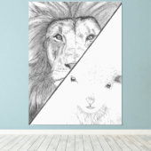 Lion et toile d'agneau (Insitu (Plancher de Bois))