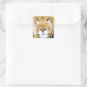 Lion Eyes Square Sticker (Tas)