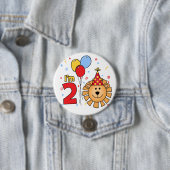 Lion Face 2e verjaardag Ronde Button 7,6 Cm (In situ)