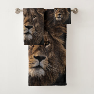Lion Face Bathroom Towel set Bad Handdoek