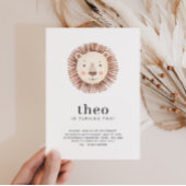 Lion Face Birthday Uitnodiging