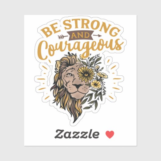 Lion Face is sterk en moedig Sticker (Vel)
