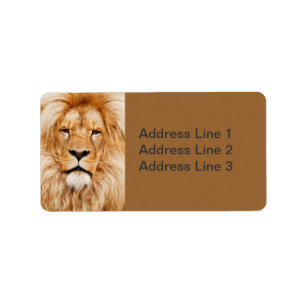 Lion Face Label