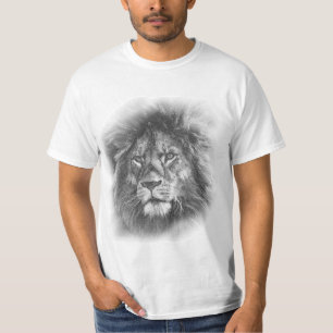 Lion Face Mannen Modern Elegant Sjabloon T-shirt