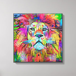 Lion-Face Zazzle_Growshop. Canvas Afdruk