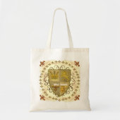 Lion Family Crest achternaam canvas tas (Voorkant)