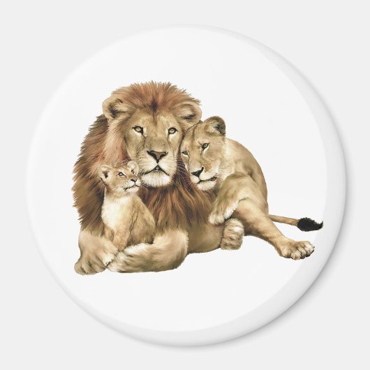 Lion Family Magnet (Devant)
