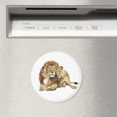 Lion Family Magnet Magneet (Insitu (Vaatwasser))