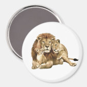 Lion Family Magnet Magneet (Voorkant / Achterkant)