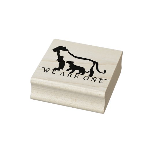 Lion Family Rubberstempel (Stempel)
