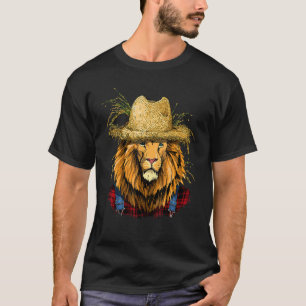 Lion Farmer Agriculture Rancher Wild Anima T-shirt