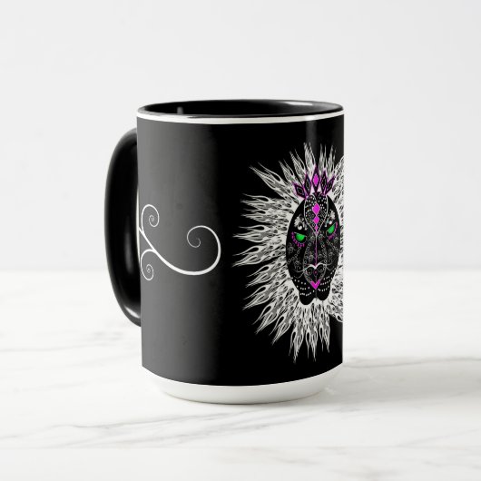Lion féroce la tasse de lion (Devant gauche)