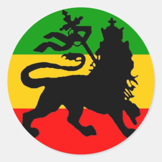 Lion Flag Ronde Sticker (Voorkant)