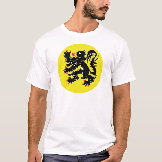 Lion flamand de l'insigne t-shirt de la Flandre (Devant)