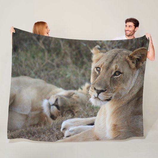 Lion Fleece Blanket (In situ)