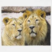 Lion Fleece Blanket (Voorkant (Horizontaal))