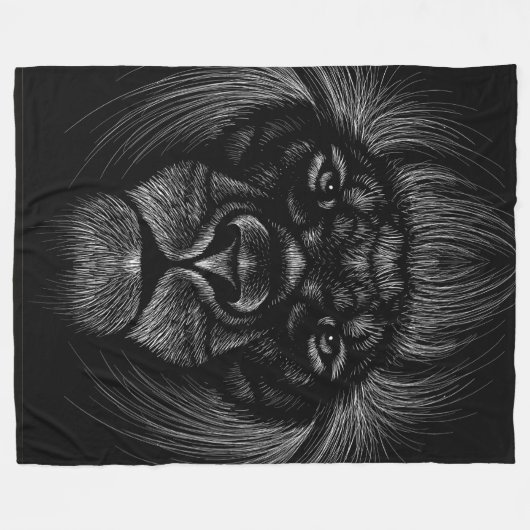 Lion Fleece Blanket (Voorkant (Horizontaal))