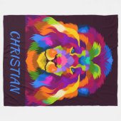 Lion Fleece Blanket Deken (Voorkant (Horizontaal))