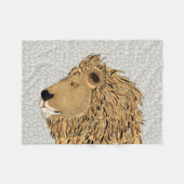 Lion Fleece Blanket Deken (Voorkant (Horizontaal))