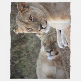 Lion Fleece Blanket Deken