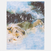 Lion Fleece Blanket Deken (Voorkant)