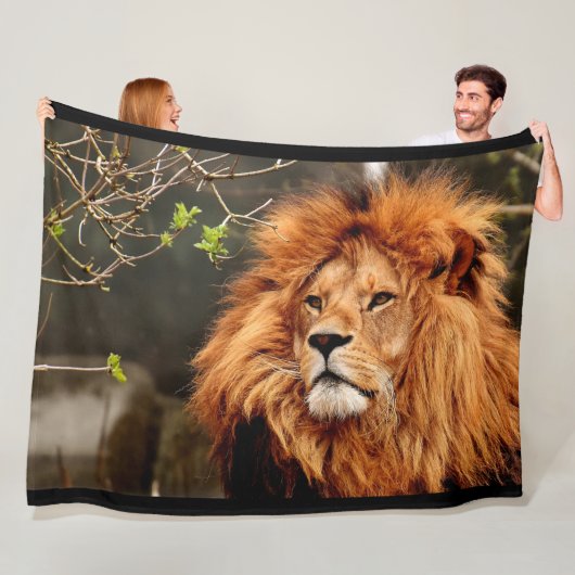 Lion Fleece Blanket Deken (In situ)