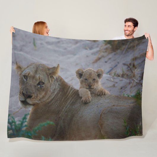 Lion Fleece Blanket Deken (In situ)