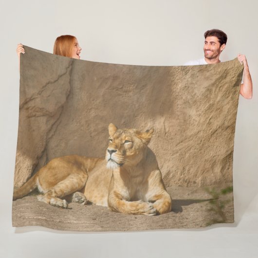 Lion Fleece Blanket Deken (In situ)