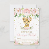 Lion Floral Quelle est la taille de la carte de je (Devant)