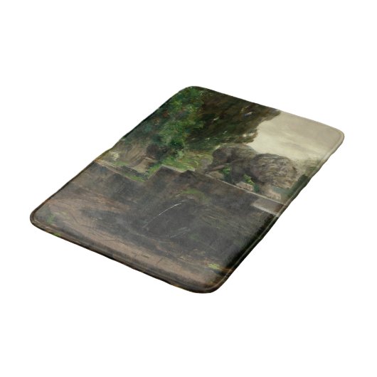 Lion Fontein in Rome (door H.A. Brendekilde) Badmat (Gekanteld)