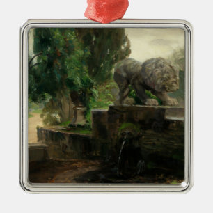 Lion Fontein in Rome (door H.A. Brendekilde) Metalen Ornament