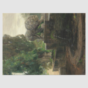 Lion Fontein in Rome (door H.A. Brendekilde) Tissuepapier