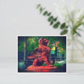 Lion Fountain Savannah Georgia Briefkaart (Staand voorkant)