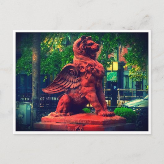 Lion Fountain Savannah Georgia Briefkaart (Voorkant)