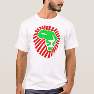 Lion gaat deze keer naar Afrika. Groen rood T-shirt