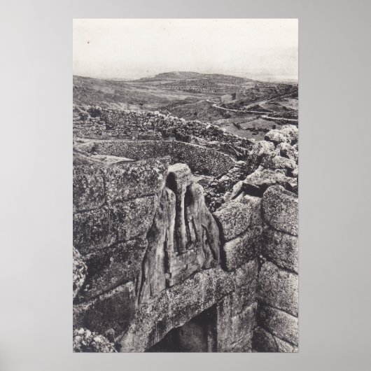 LION GATE & GRAVE CIRCLES MYCENAE GRÈCE POSTER (Devant)