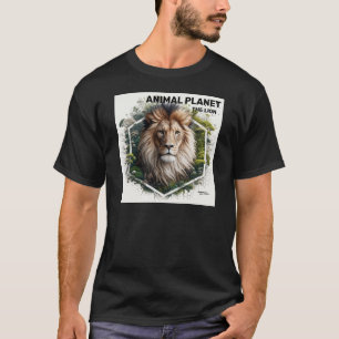 Lion gedrukt T-shirt - Animal Art