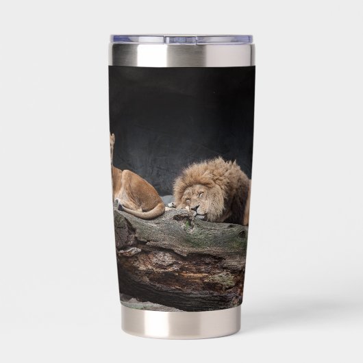 Lion Geïsoleerde Drinkbeker (Achterkant)