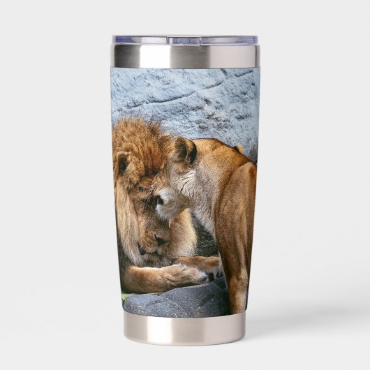 Lion Geïsoleerde Drinkbeker (Achterkant)