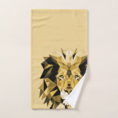 Lion géométrique Brown (Serviette à main)