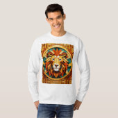 Lion géométrique Mandala T-shirt Designs Des (Devant entier)
