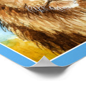 Lion, Giraffe, affiche d'animaux africains (Coin)