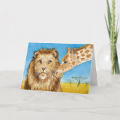 Lion, Giraffe, carte blanche (Devant)