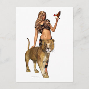 Lion Girl Briefkaart