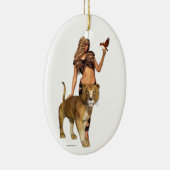 Lion Girl Keramisch Ornament (Rechts)