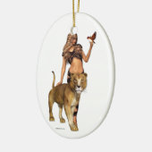 Lion Girl Keramisch Ornament (Links)