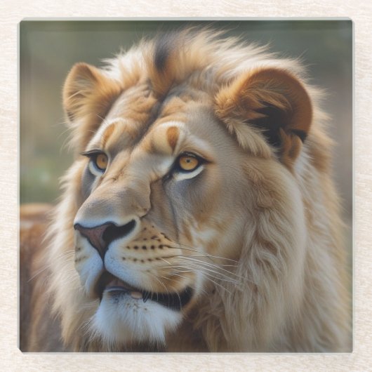 Lion Glazen Onderzetter (Voorkant)