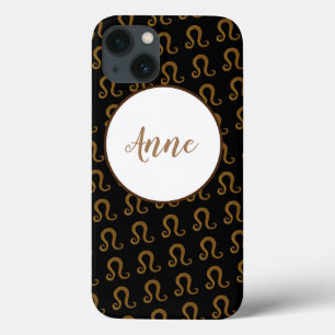 Lion, Golden Astrology Zodiac Sign iPhone 13 Hoesje