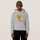 Lion gras avec floraison Enfants Pullover (Devant entier)
